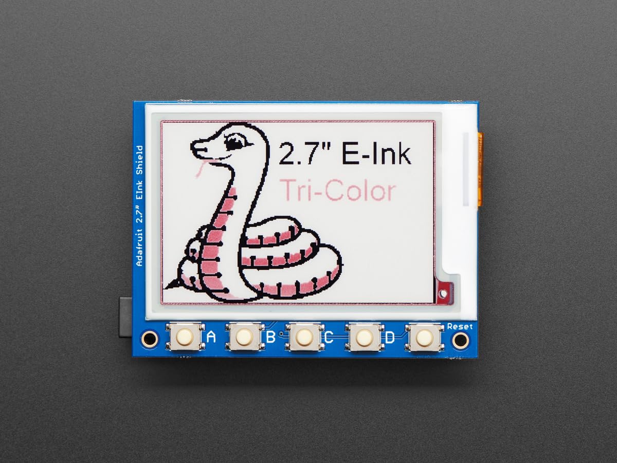 Adafruit 2.7" Tri-Color eInk/ePaper Shield mit RAM, rot, schwarz, weiß, 4229 von Adafruit