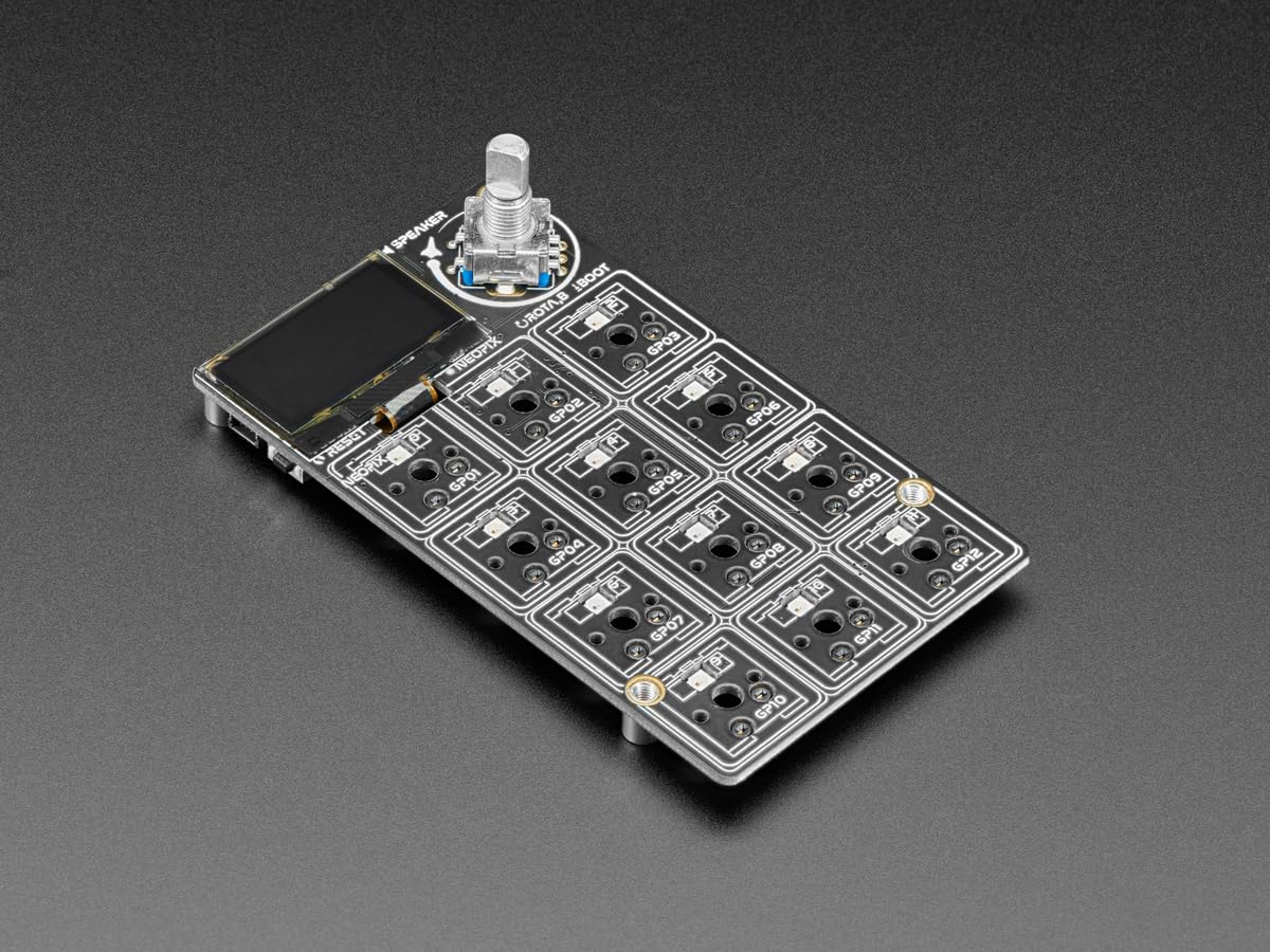 Adafruit MACROPAD RP2040 Bare Bones für 3x4 Taster mit Encoder, OLED, 5100 von Adafruit