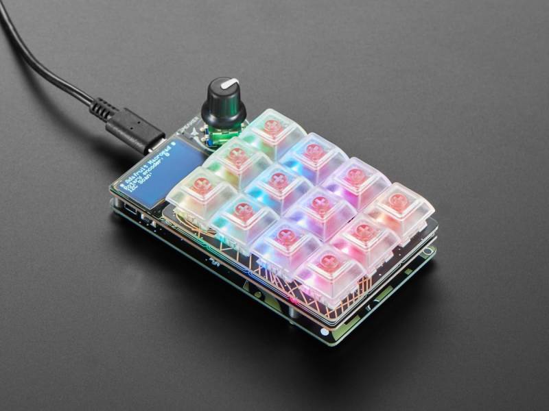 Adafruit MacroPad RP2040 Starter Kit mit 3x4 Keys + Encoder + OLED, 5128 von Adafruit