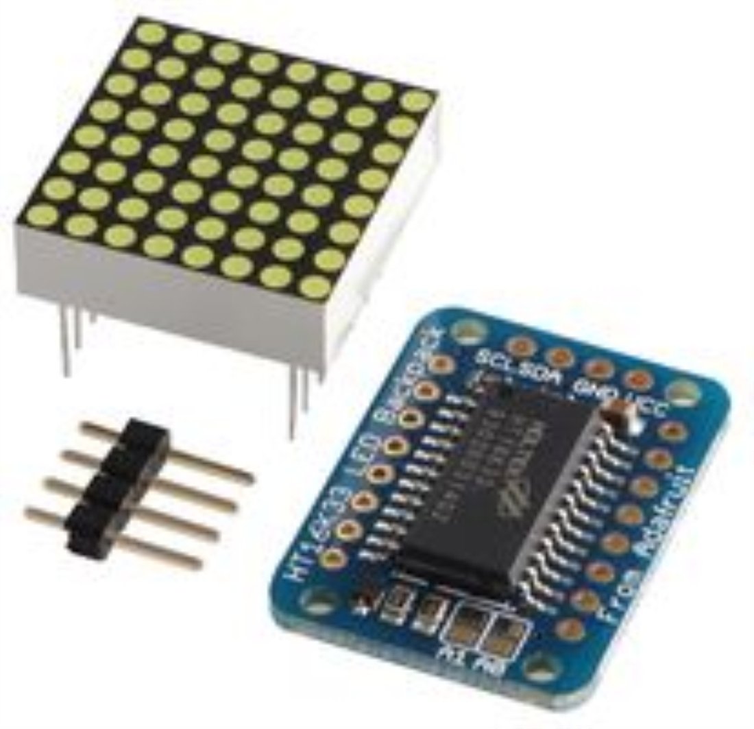 Adafruit Mini 8x8 LED Matrix mit I2C Backpack, blau, 959 von Adafruit