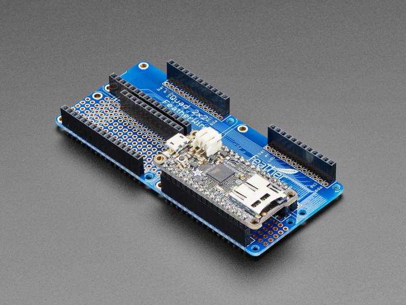 Adafruit Quad 2x2 FeatherWing Kit mit Buchsenleisten, 4253 von Adafruit