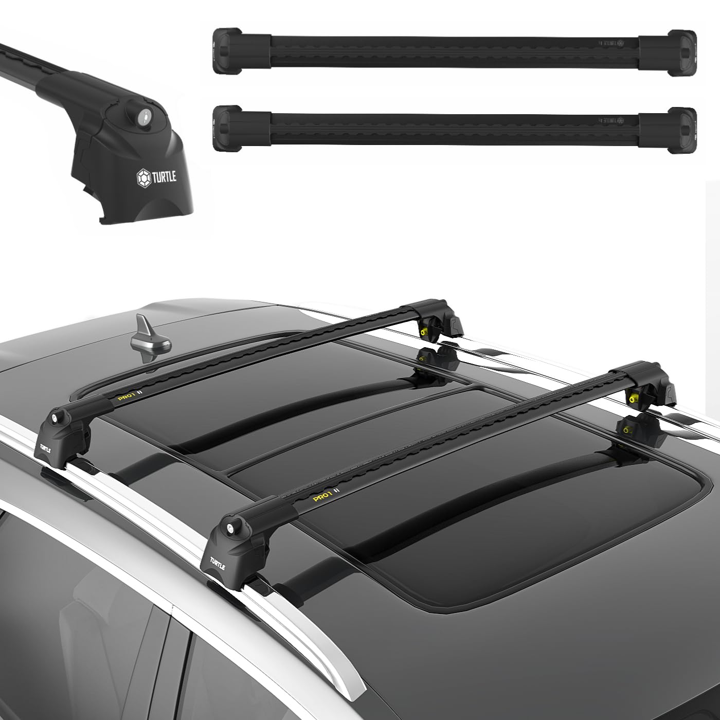 Adamot Dachträger für Ford Galaxy 3 III MK3 2015-2022, Schwarz, Lieferwagen, 75 kg Traglast, Einfache Schnappmontage von Adamot