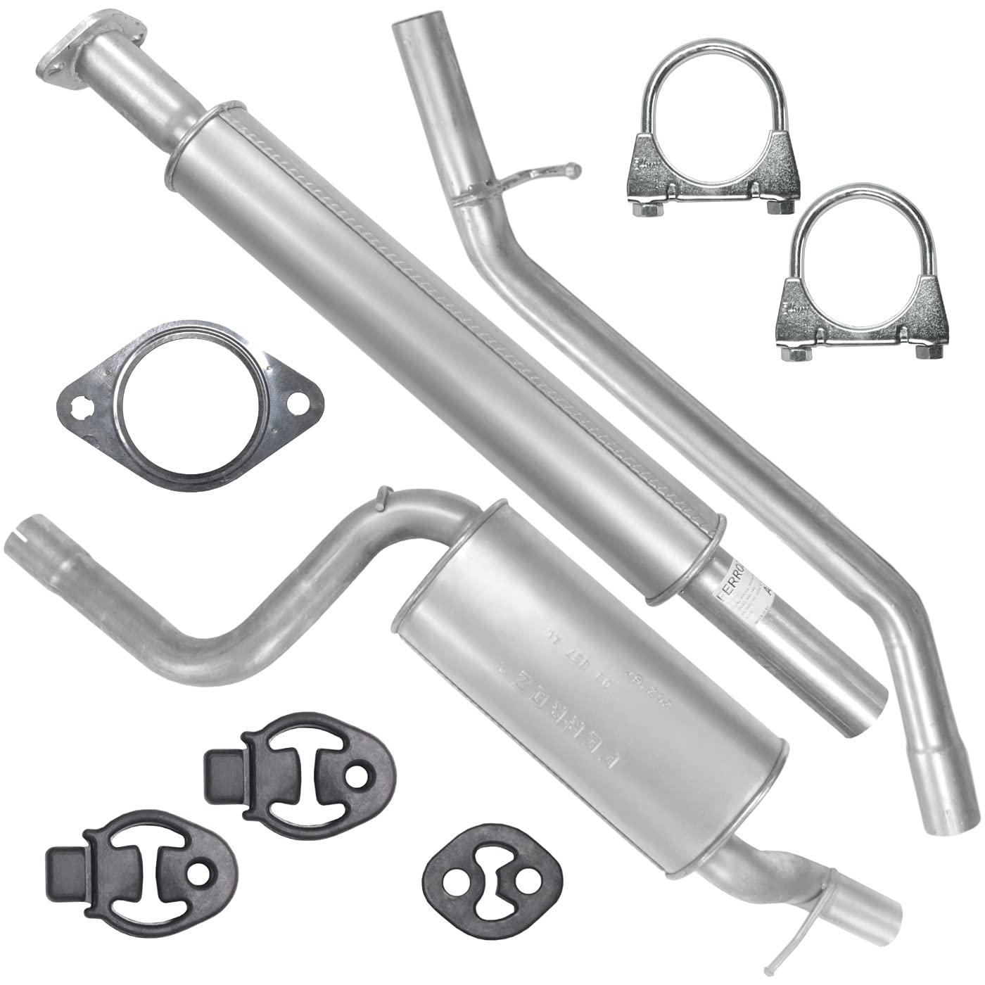 Schalldämpferset Mitteltopf Auspuff Endtopf Abgasrohr+ Montagesatz für 2.0 D Volvo S40 2 II V50 von Adamot