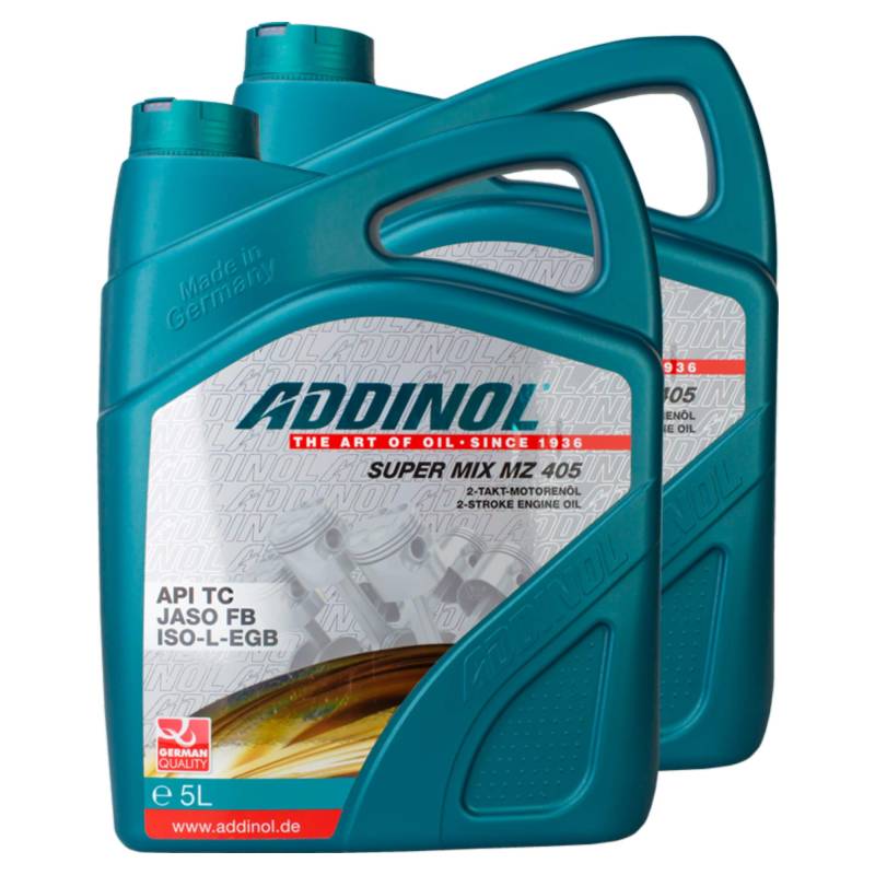 2X Addinol Motoröl Motorenöl Motor Motoren Motor Oil Engine Oil 2-Takt Super Mix Mz 405 (Rot Gefärbt) 5L von Addinol