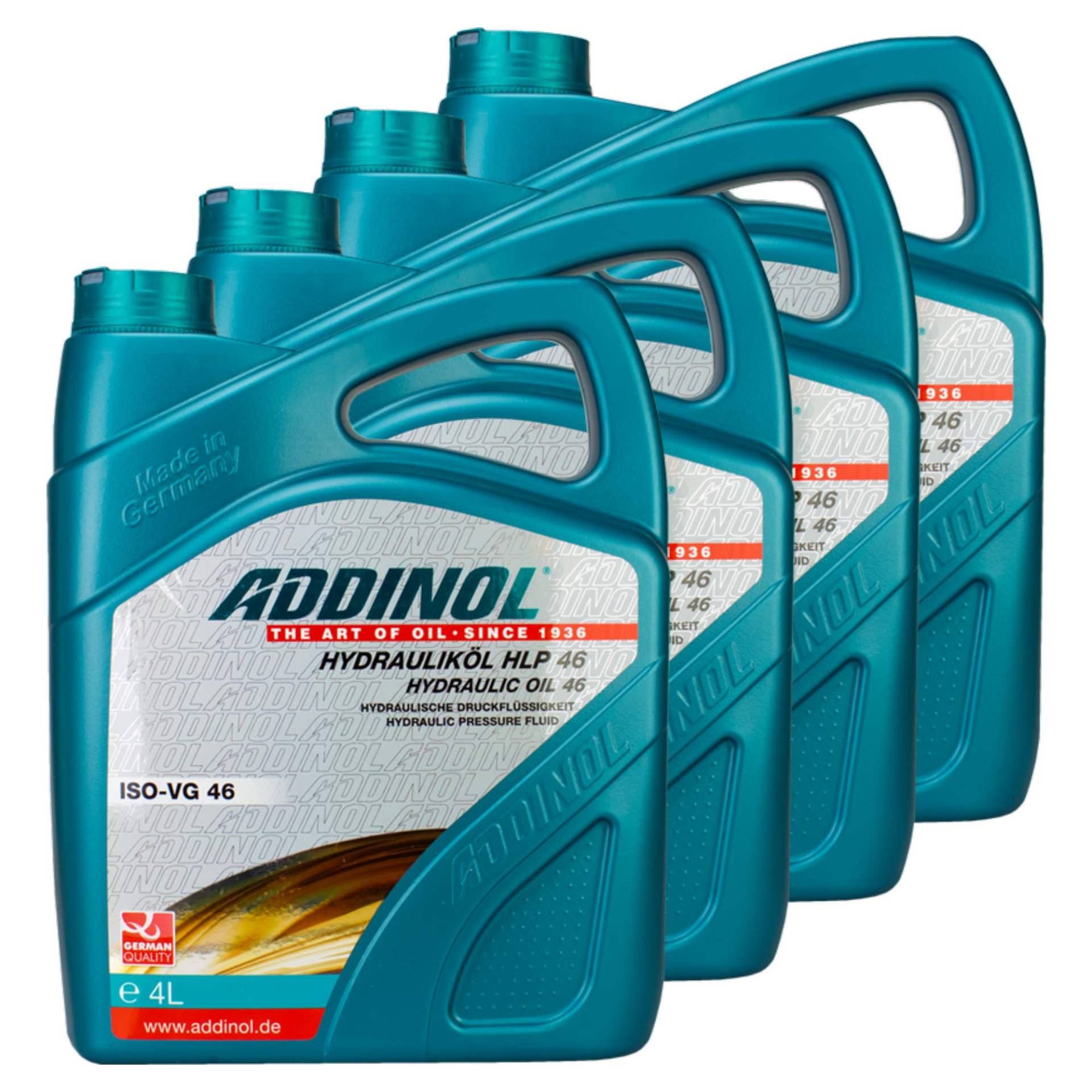 4X Addinol Hydrauliköl Hydraulic Oil Fluid Hlp 46 4L 73200425 von Addinol