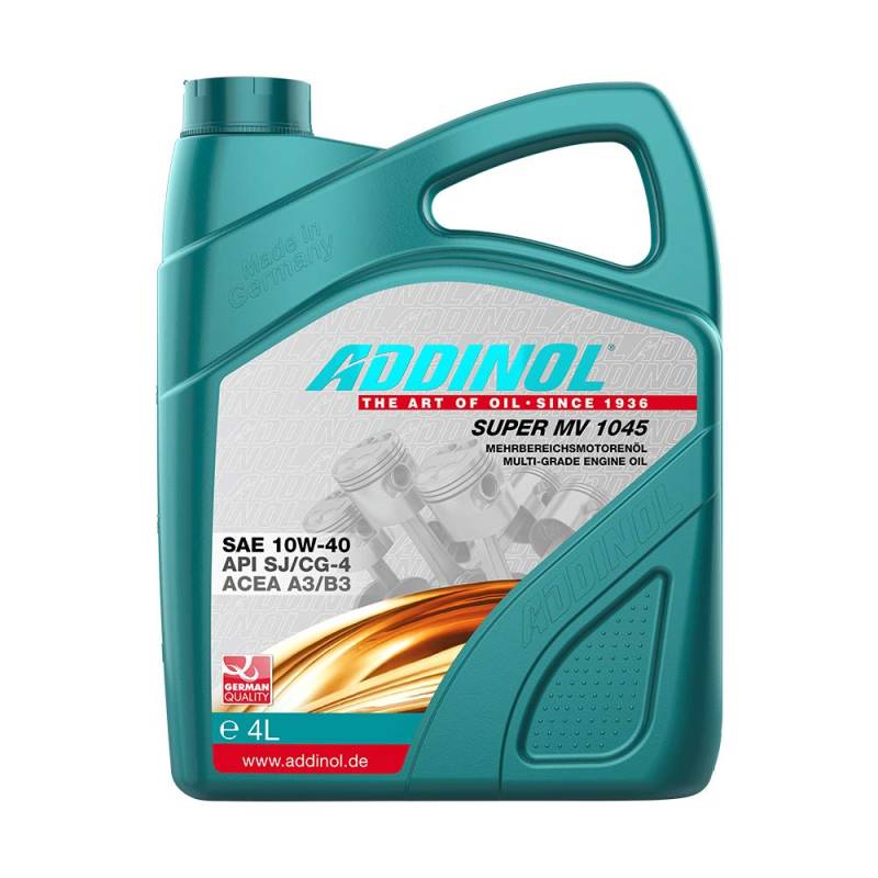 ADDINOL SUPER MV 1045 10W-40 A3/B3 Motorenöl, 4 Liter von Addinol