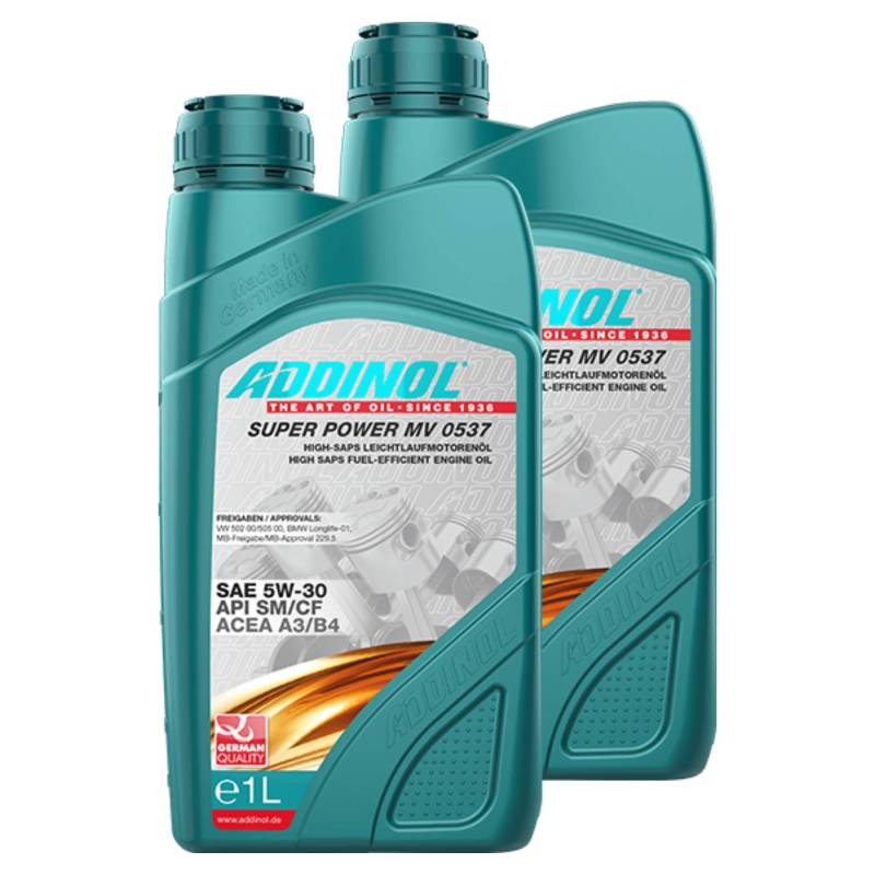 Addinol 2X Motoröl Motorenöl Motor Motoren Motor Oil Engine Oil Benzin Diesel 5W-30 Super Power Mv 0537 1L 72099207 von Addinol