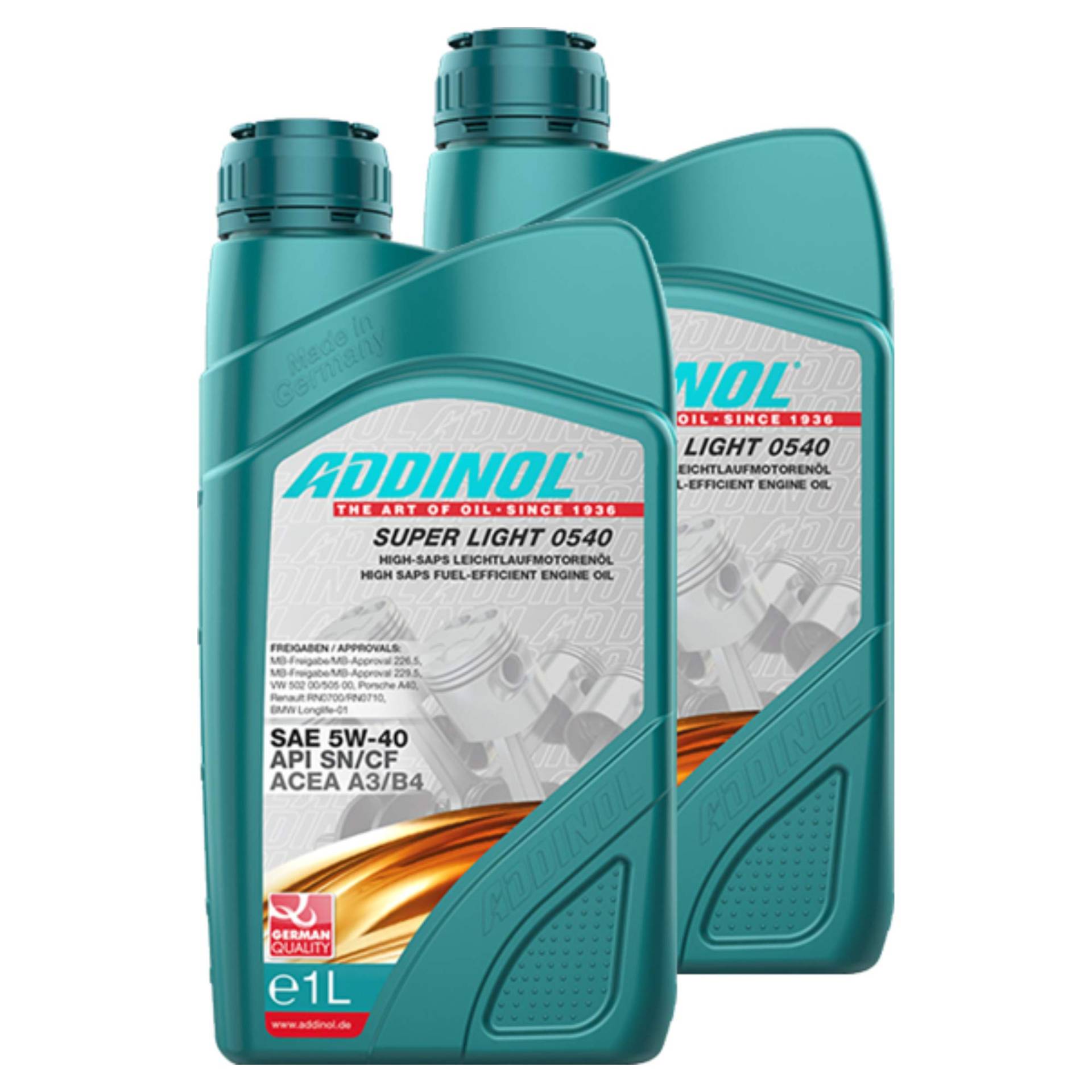 Addinol 2X Motoröl Motorenöl Motor Motoren Motor Oil Engine Oil Benzin Diesel 5W-40 Super Light 0540 1L 72097707 von Zigzagmars