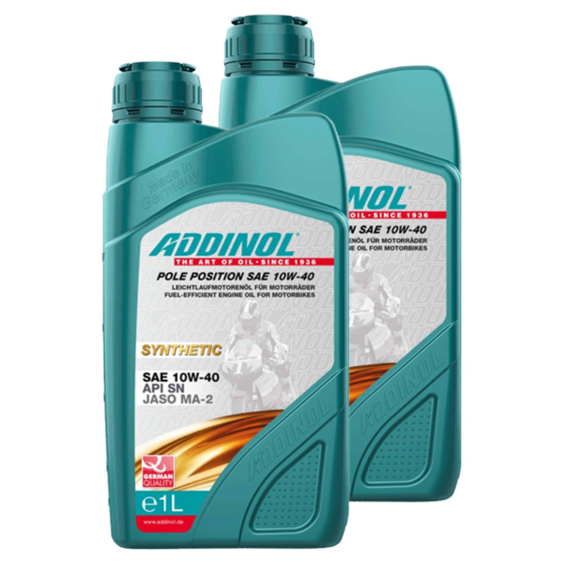 Addinol 2X Motoröl Motorenöl Motor Motoren Motor Oil Engine Oil Pole Position SAE 10W-40 1L Motorrad von Addinol