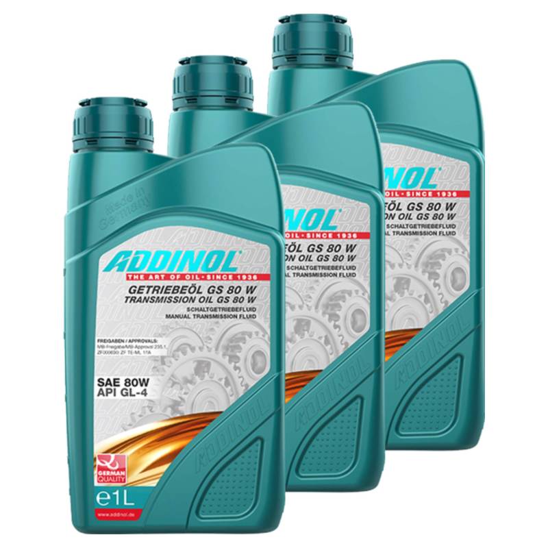 Addinol 3X Getriebeöl Gear Transmission Oil Fluid Lubricant SAE 80W Gs 80 W 1L 74200107 von Addinol