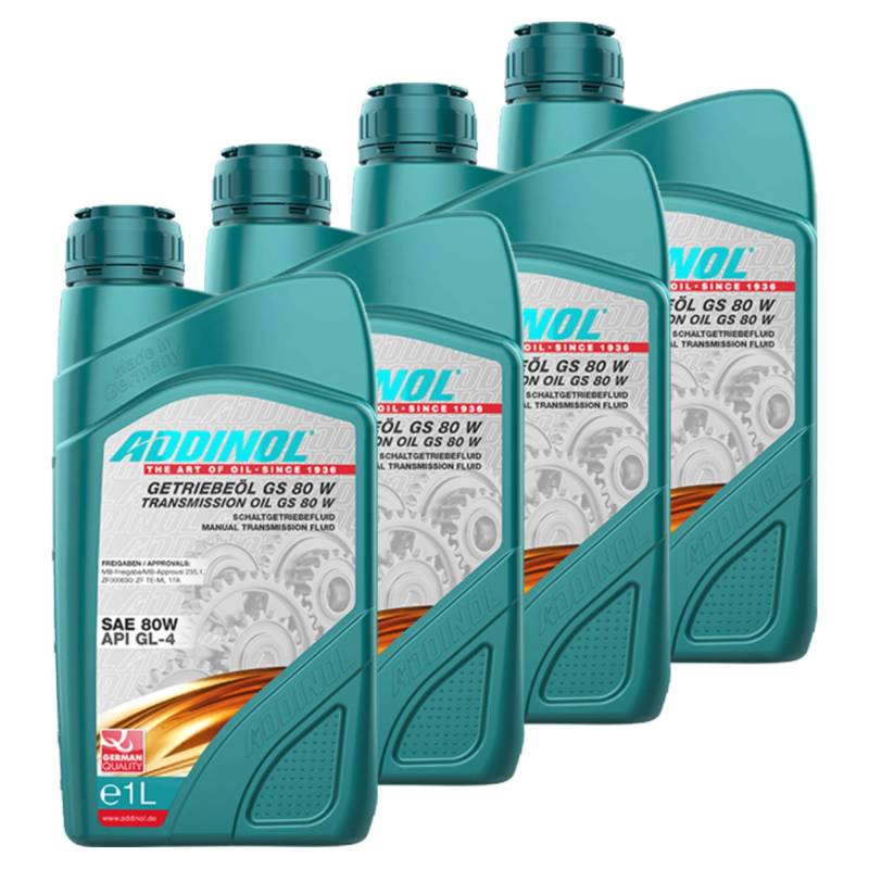 Addinol 4X Getriebeöl Gear Transmission Oil Fluid Lubricant SAE 80W Gs 80 W 1L 74200107 von Addinol