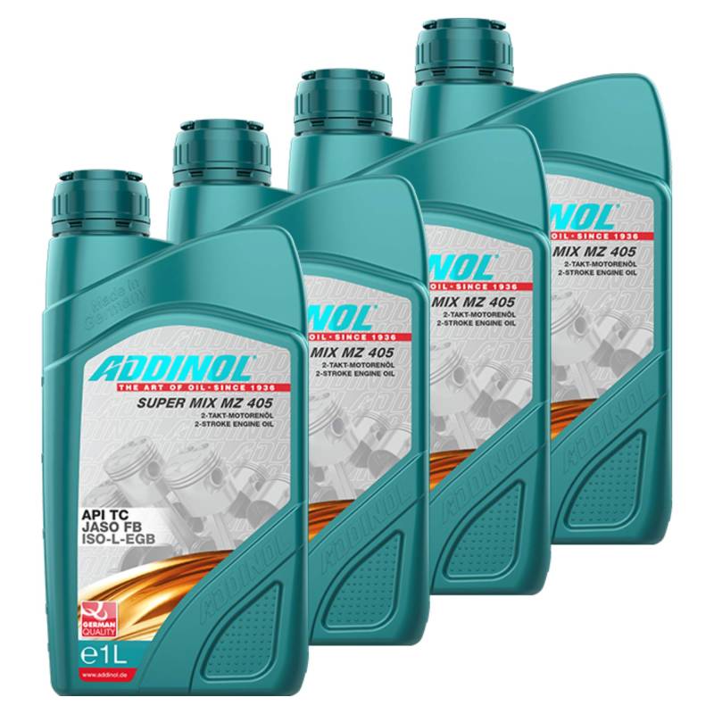 Addinol 4X Motoröl Motorenöl Motor Motoren Motor Oil Engine Oil 2-Takt Super Mix Mz 405 (Rot Gefärbt) 1L von Addinol