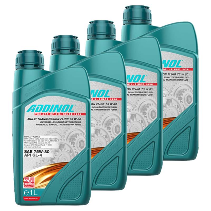 Addinol 4X Motoröl Motorenöl Motor Motoren Motor Oil Engine Oil 75W-80 Multi Transmission Fluid 75W80 1L von Addinol