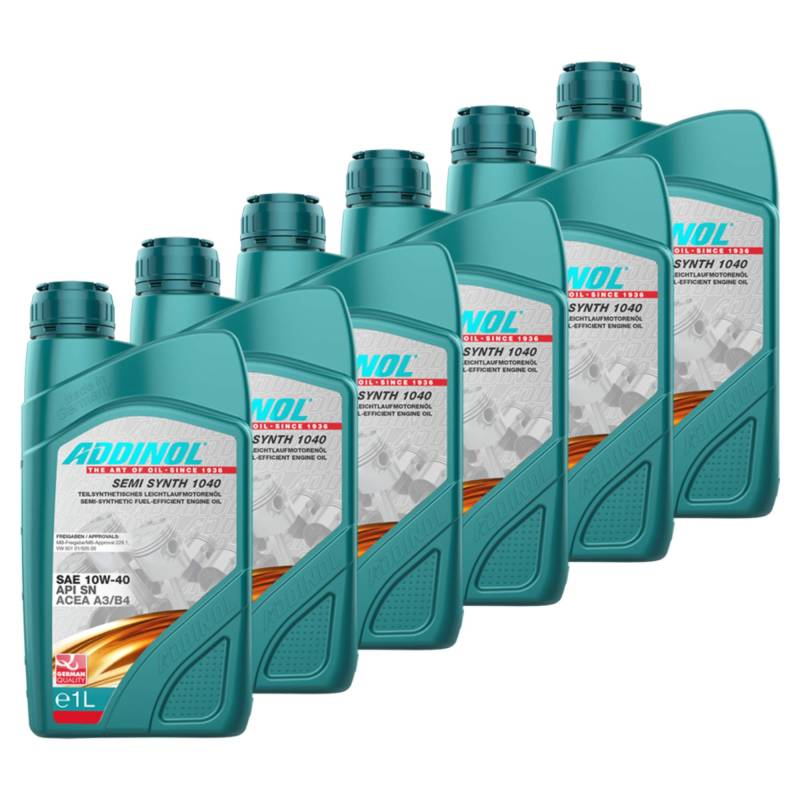 Addinol 6X Motoröl Motorenöl Motor Motoren Motor Oil Engine Oil Benzin Diesel 10W-40 Semi Synth 1040 1L 72098407 von Addinol