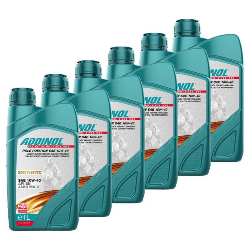 Addinol 6X Motoröl Motorenöl Motor Motoren Motor Oil Engine Oil Pole Position SAE 10W-40 1L Motorrad von Addinol