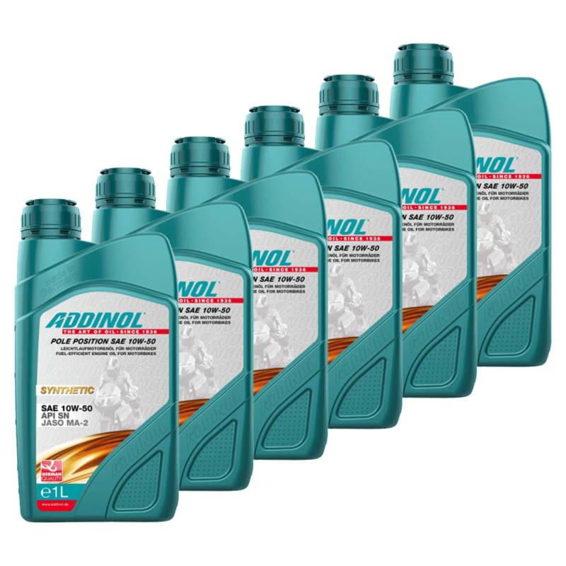 Addinol 6X Motoröl Motorenöl Motor Motoren Motor Oil Engine Oil Pole Position SAE 10W-50 1L Motorrad von Addinol