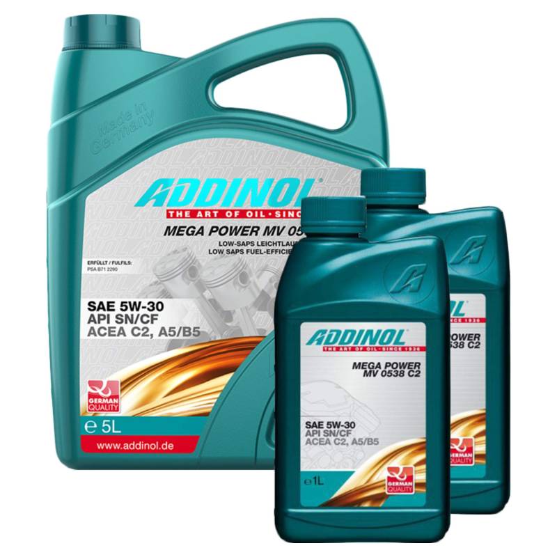 Addinol Motoröl 5W-30 Mega Power MV 0538 C2 5L + 2X 1L von Addinol