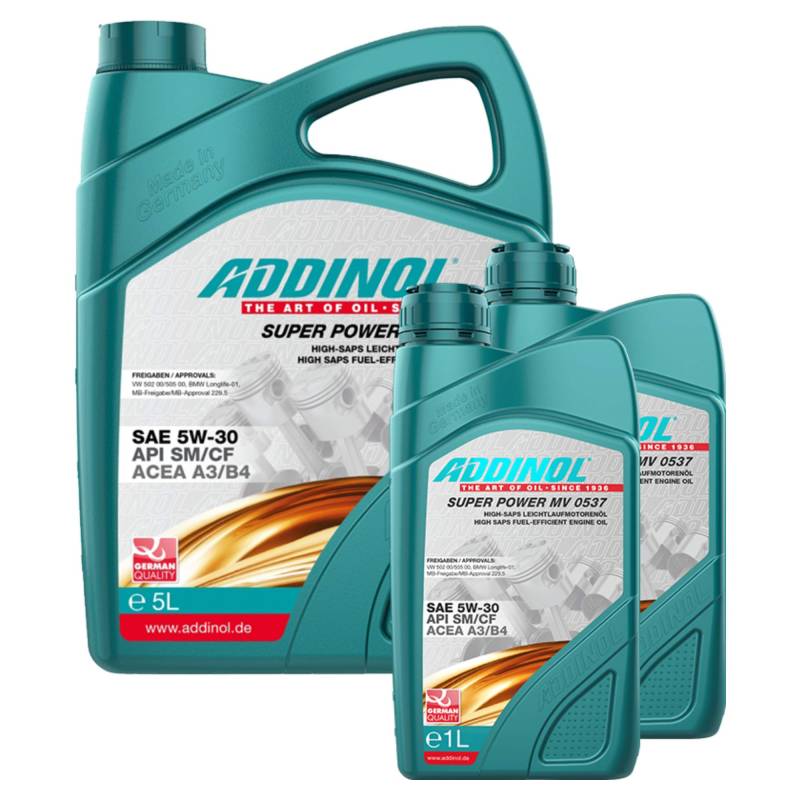 Addinol Motoröl 5W-30 Super Power MV 0537 5L + 2X 1L von Addinol