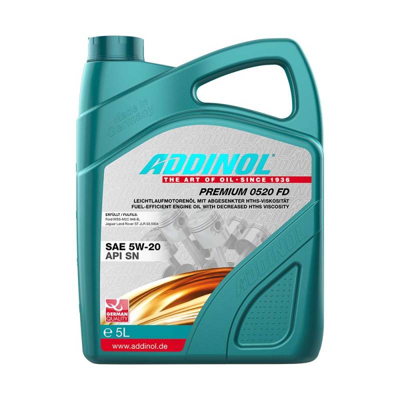 Addinol Motoröl Motorenöl Motor Motoren motor oil engine oil Benzin 5W-20 Premium 0520 FD 5L 72097381 von Addinol