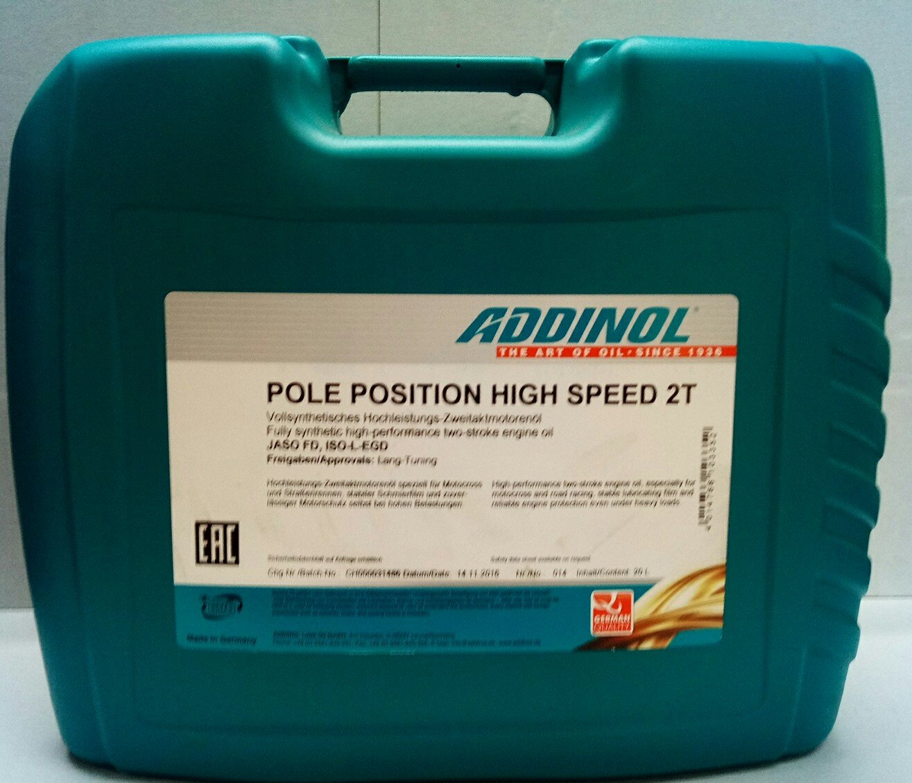 Addinol Pole Position High Speed 2T Kanister 20 Liter Inhalt von Addinol