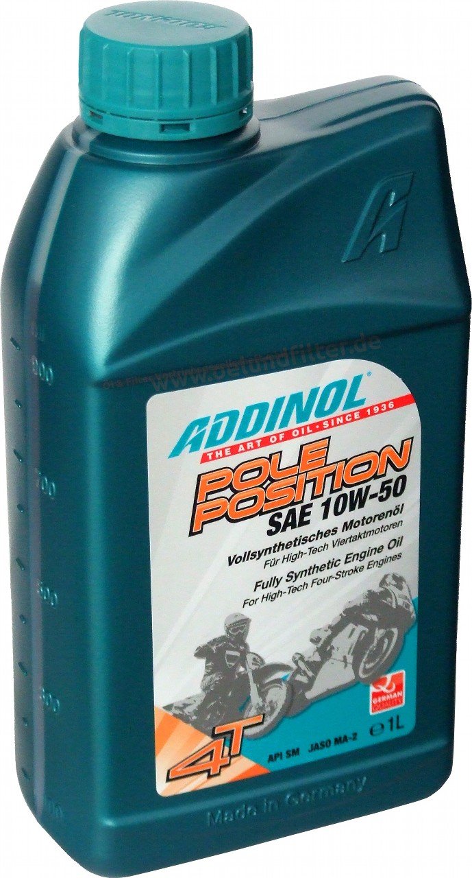 ADDINOL POLE POSITION SAE 10W-50 4T Viertaktmotorräder, 1 Liter von Addinol