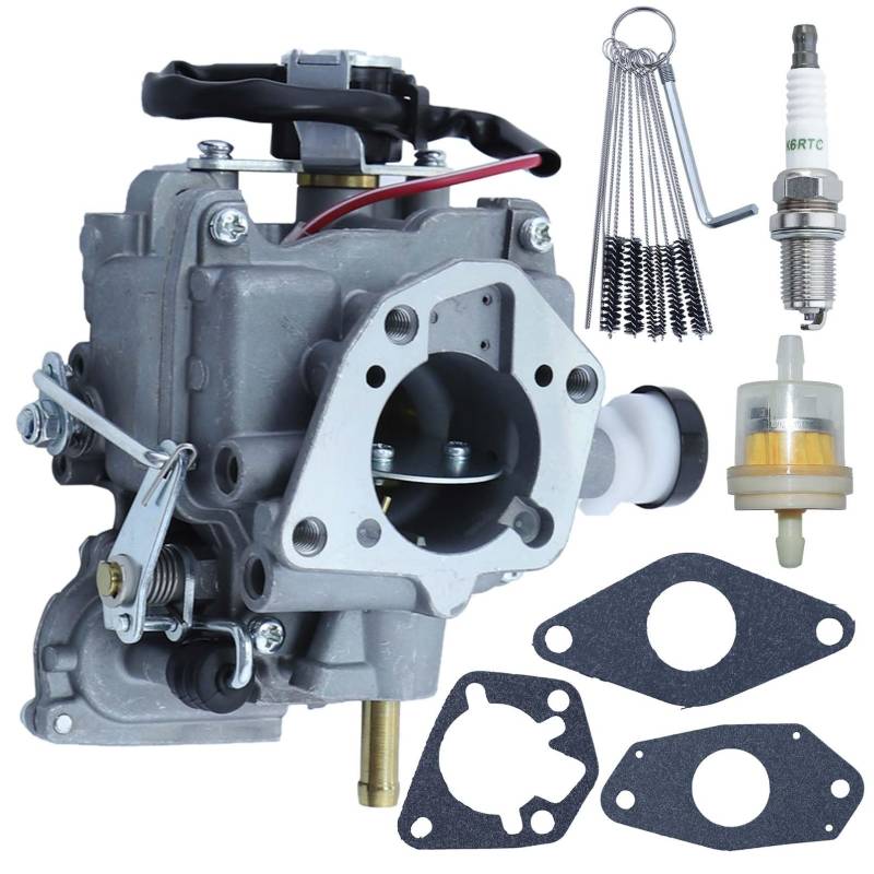 Vergaser für Kohler CH20 CH22 CH25 CH26 Motor, ADEFOL Vergaser mit Dichtungen & Kraftstofffilter & Zündkerze & Vergaserbürste Motorenteile Ersatzteile Kit Zubehör von Adefol