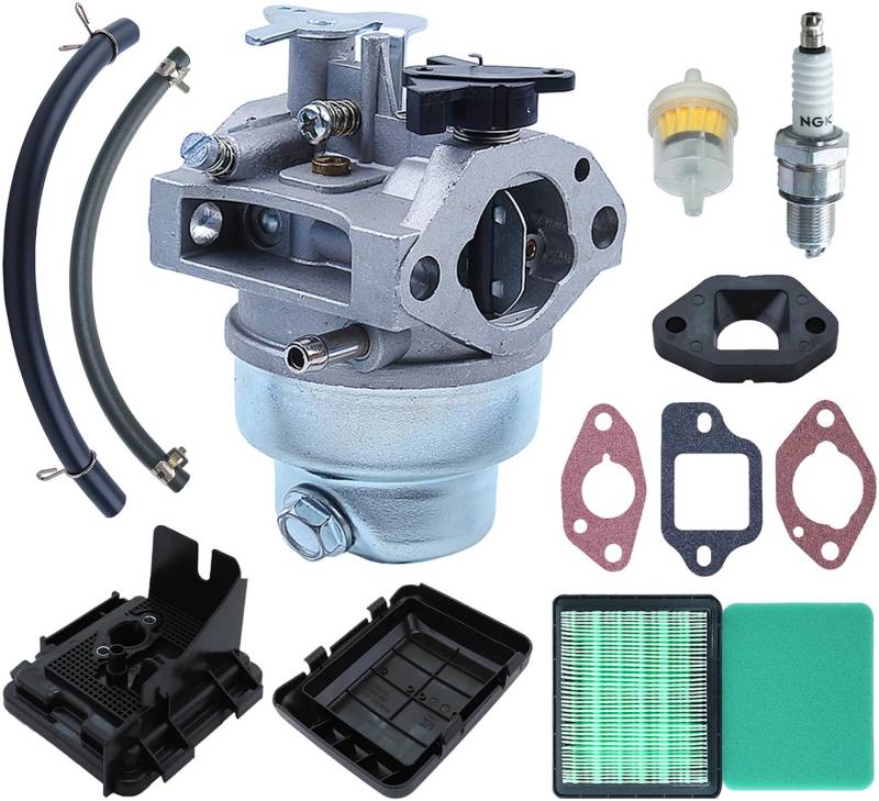 Vergaser und Luftfilter Kit für Honda GCV 160 Serie, ADEFOL Vergaser mit Luftfilter & Zündkerze & Dichtung & Gehäuse & Kraftstofffilter Zubehör GCV160 Rasenmäher Ersatzteile von Adefol