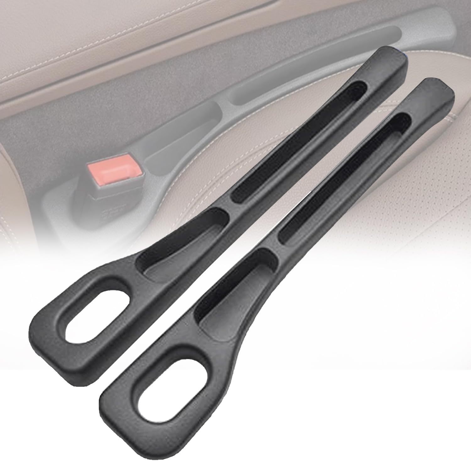 Car Seat Gap Filler Organizer - Vehicle-Mounted Gap Leak-Proof Filling Strip, 2024 New Car Seat Side Gap Filler, Car Side Seat Gap Filler, Universal Car Seat Gap Filler for Car SUV Truck (Black) von Aderpmin