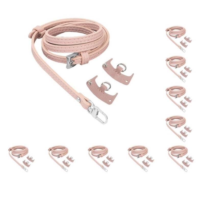 10 Set Geldbörsenriemen für Handtaschen-Ersatz, universal, für Geldbörsenherstellung, Aktentasche, DIY, Rosa, 100-120 cm von Adoorniequea