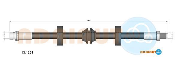 Bremsschlauch Hinterachse Adriauto 13.1251 von Adriauto