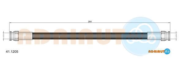 Bremsschlauch Hinterachse Adriauto 41.1205 von Adriauto