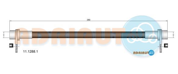 Bremsschlauch Hinterachse innen Adriauto 11.1288.1 von Adriauto