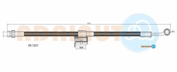 Bremsschlauch Hinterachse rechts Adriauto 09.1231 von Adriauto