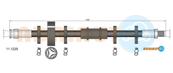 Bremsschlauch Vorderachse Adriauto 11.1229 von Adriauto