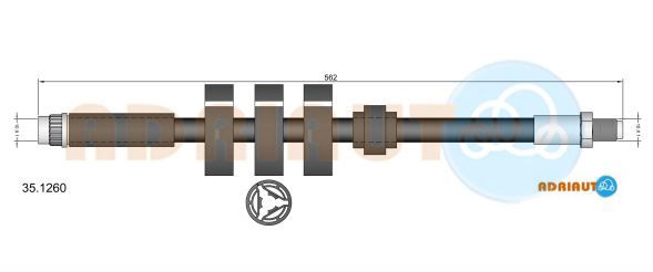 Bremsschlauch Vorderachse Adriauto 35.1260 von Adriauto