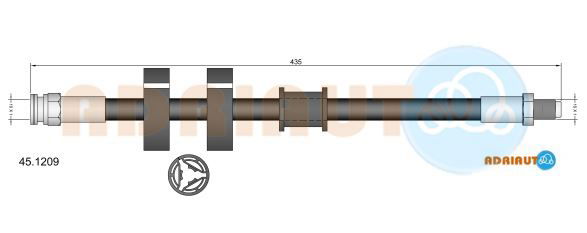 Bremsschlauch Vorderachse Adriauto 45.1209 von Adriauto