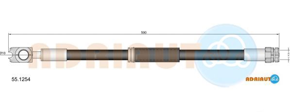 Bremsschlauch Vorderachse Adriauto 55.1254 von Adriauto