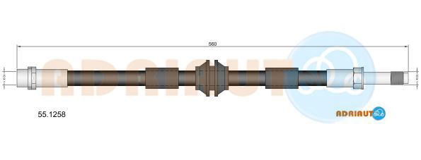 Bremsschlauch Vorderachse Adriauto 55.1258 von Adriauto