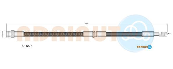 Bremsschlauch Vorderachse Adriauto 57.1227 von Adriauto
