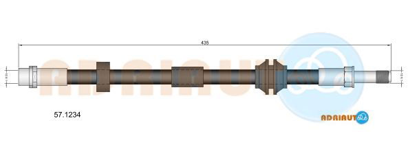 Bremsschlauch Vorderachse Adriauto 57.1234 von Adriauto