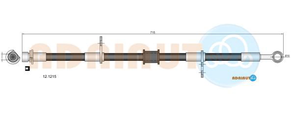 Bremsschlauch Vorderachse links Adriauto 12.1215 von Adriauto