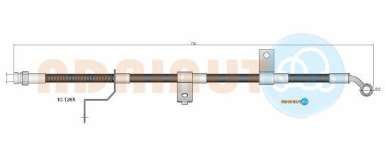 Bremsschlauch Vorderachse rechts Adriauto 10.1265 von Adriauto