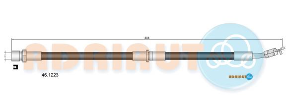 Bremsschlauch Vorderachse rechts Adriauto 46.1223 von Adriauto