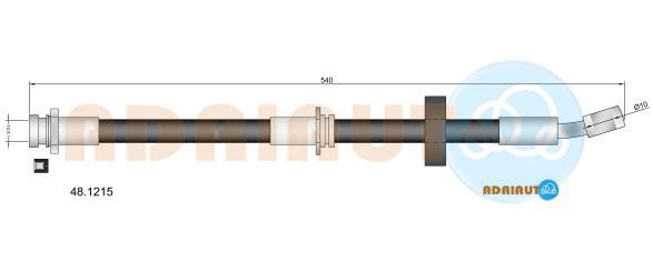 Bremsschlauch Vorderachse rechts Adriauto 48.1215 von Adriauto