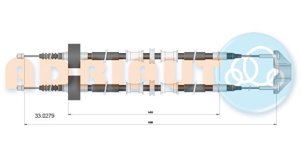 Seilzug, Feststellbremse hinten Adriauto 33.0279 von Adriauto