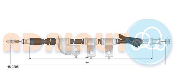 Seilzug, Feststellbremse hinten links Adriauto 46.0205 von Adriauto