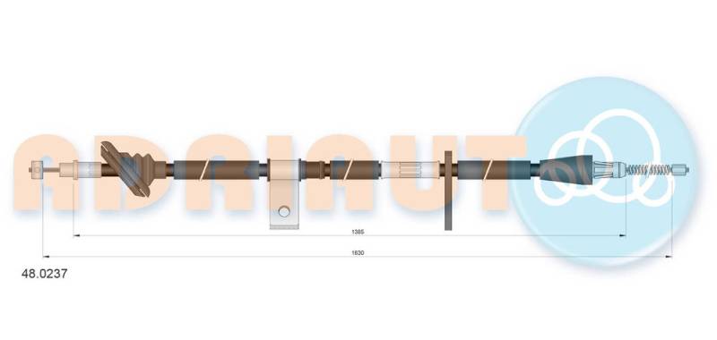 Seilzug, Feststellbremse hinten links Adriauto 48.0237 von Adriauto