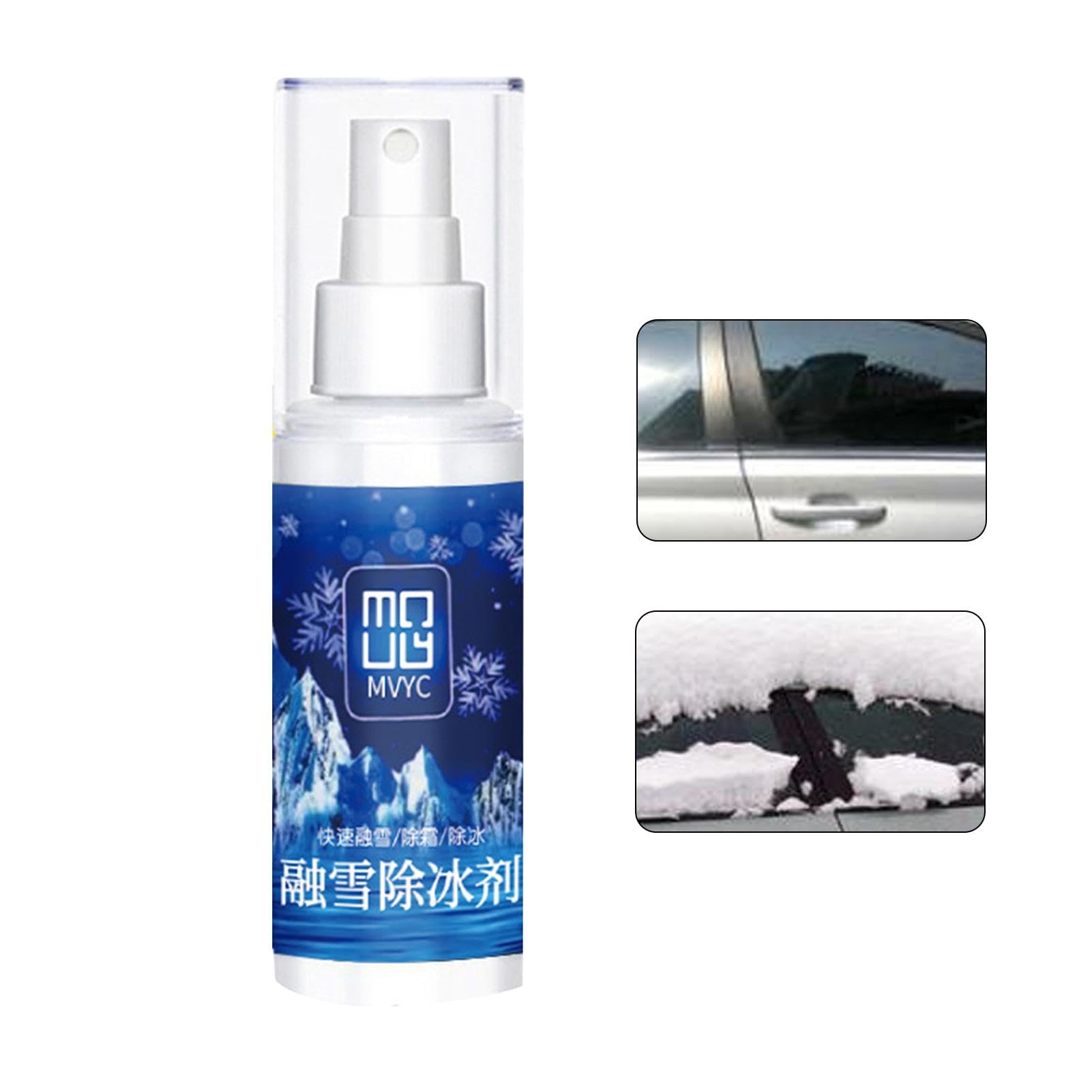 Adsfvs Windschutzscheiben-Enteisungsspray, Enteisungsspray für die Windschutzscheibe eines Autos,100ml Winterzubehör fürs Auto - Winter-Autozubehör, harmloser Windschutzscheiben-Entfroster, von Adsfvs