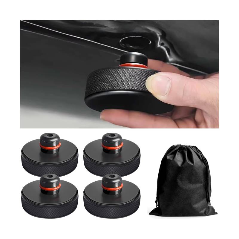 Adunsiaoto 4 Stücke Auto Gummi Pad, Jack Pad Unterstützung Gummiblock Unter Auto Vibrationsdämpfung Puffer Kissen, Wagenheber Pads Adapter Werkzeug Hebepunkte Für Model 3/ Y/S/X Zubehör Auto Parts von Adunsiaoto