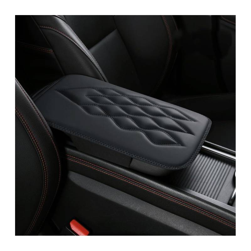 Adunsiaoto Auto-Armlehnenpolster, Universal Center Console Lederpolster, Wasserdichte Auto Mittelkonsolenabdeckung Für Die Meisten Fahrzeuge, SUV, LKW, Autos(Black) von Adunsiaoto